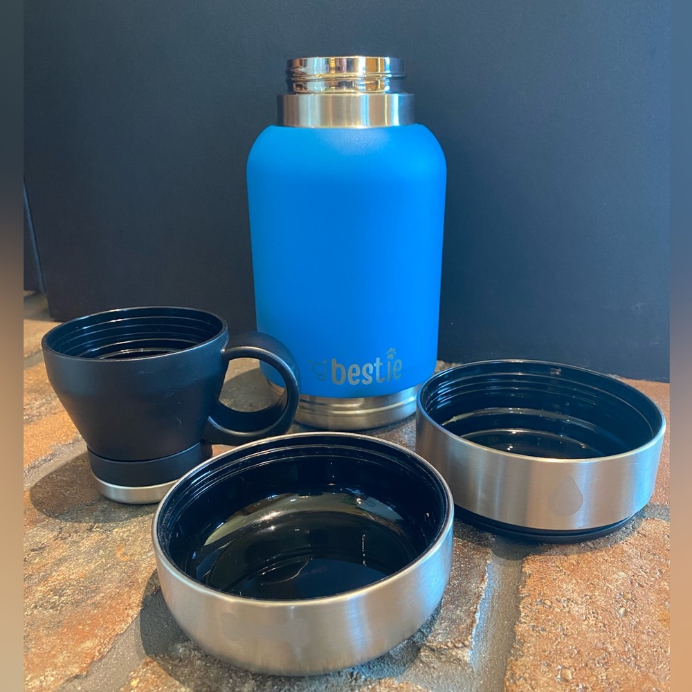 🐶 bestie 🐾 stainless steel water 💦 bottle & food combo & more!